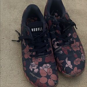 NOBULL Women's Athletic Shoes - Black and Red Floral